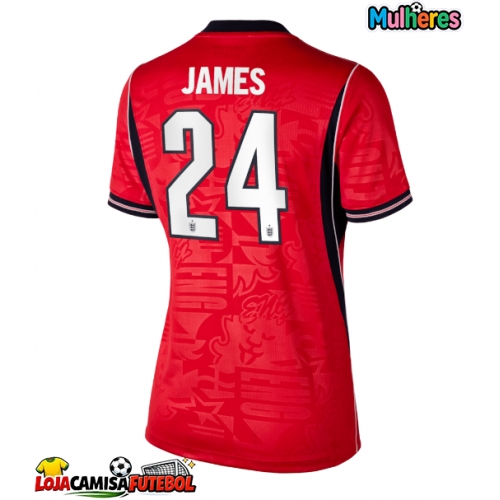 Camisa de Futebol Inglaterra Reece James #24 Equipamento Secundário Mulheres Mundo 2026 Manga Curta